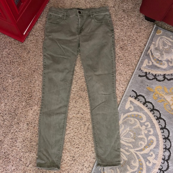 Express Denim - Light Olive Green Express Skinny Pants Size 8